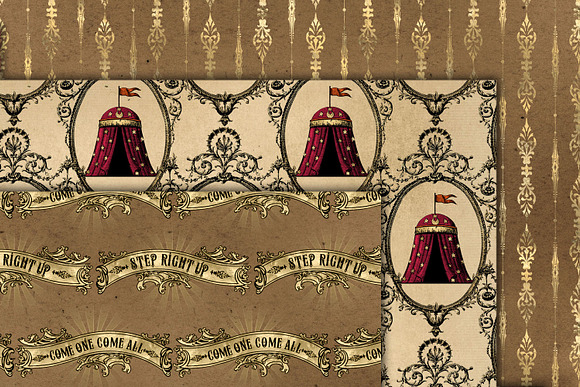 Golden Circus Digital Paper in Patterns - product preview 2