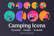 60 Camping Vector Icons