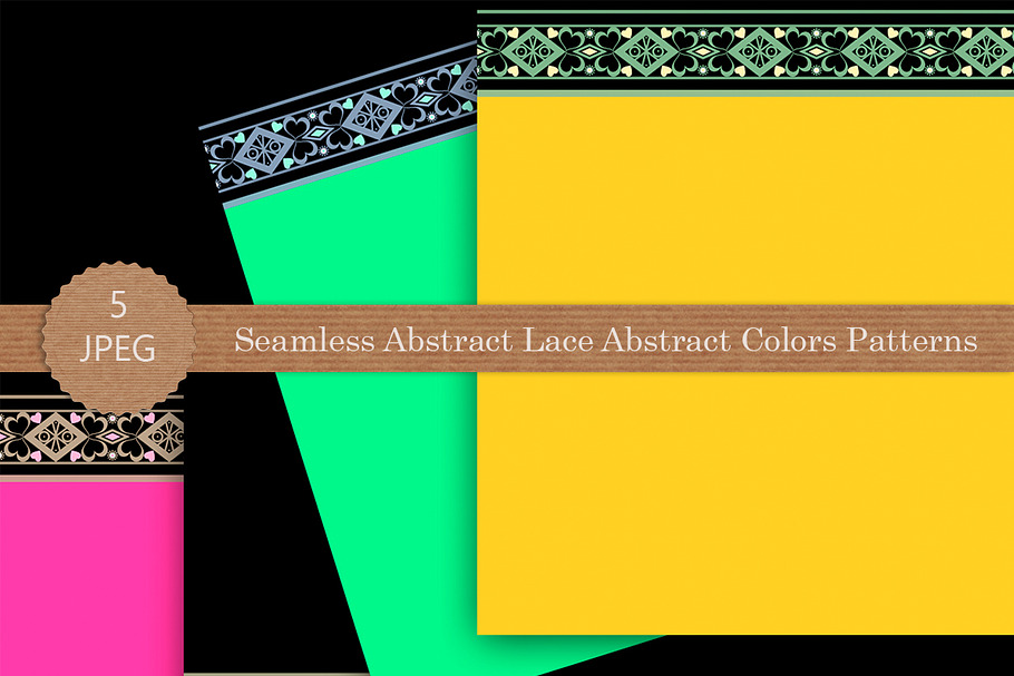 Seamless abstract lace color pattern in Patterns - product preview 8