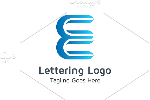 20 Logo Lettering E Template Bundle in Logo Templates - product preview 6