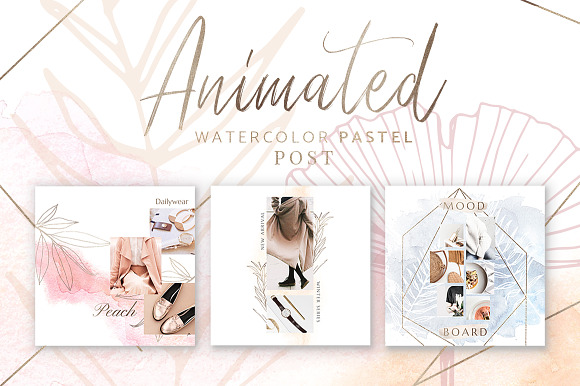 ANIMATED Instagram Watercolor Post in Instagram Templates - product preview 7