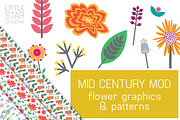 Mid Century Mod Flowers