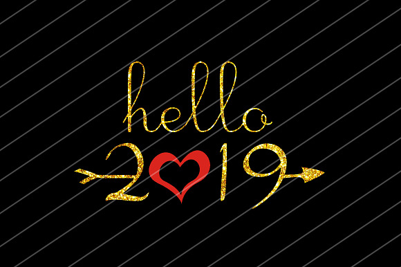Hello 2019 svg,New years svg,dxf,png in Patterns - product preview 1