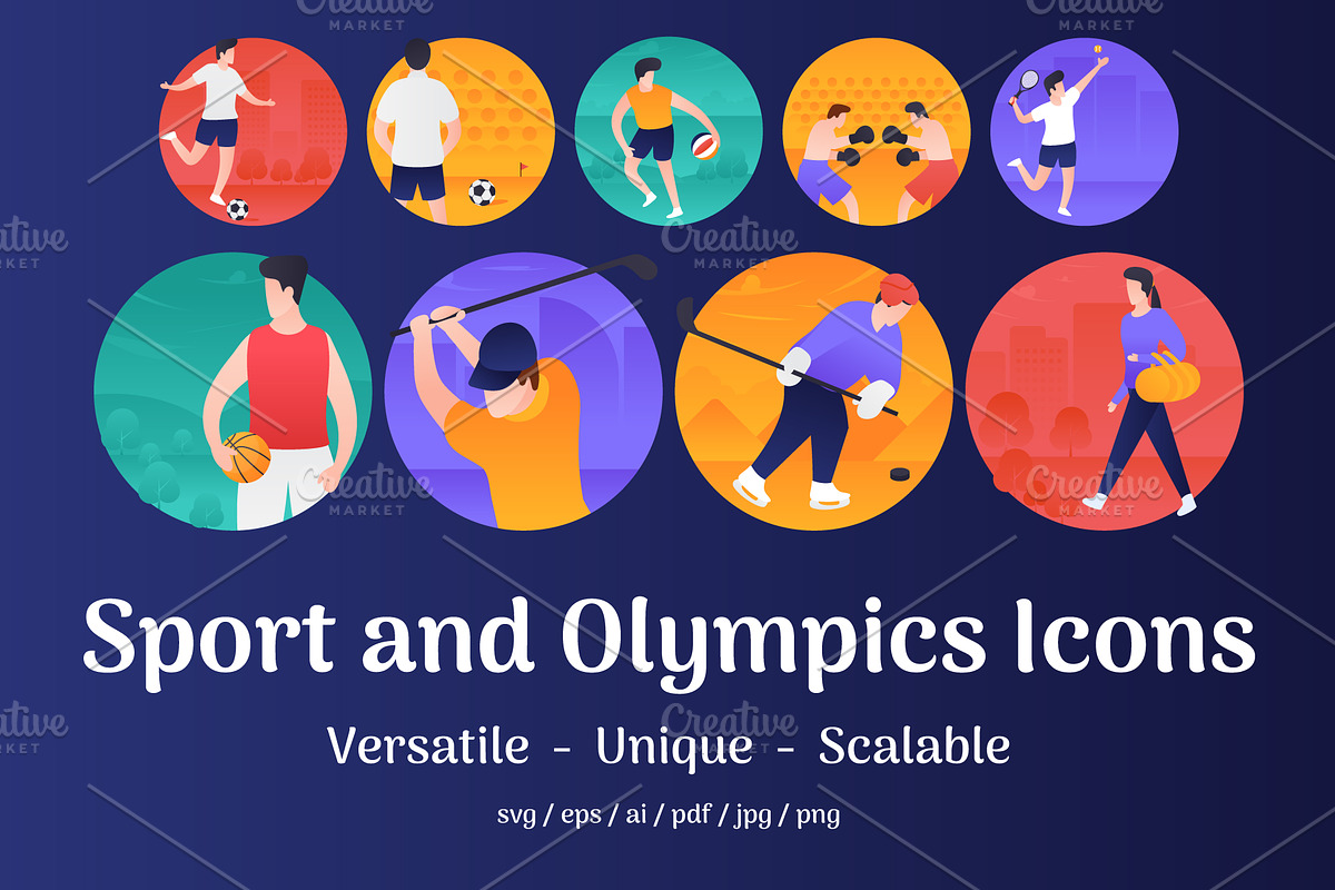 Sports and Olympics Vector Icons  in Icons - product preview 8