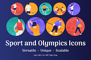 Sports and Olympics Vector Icons 