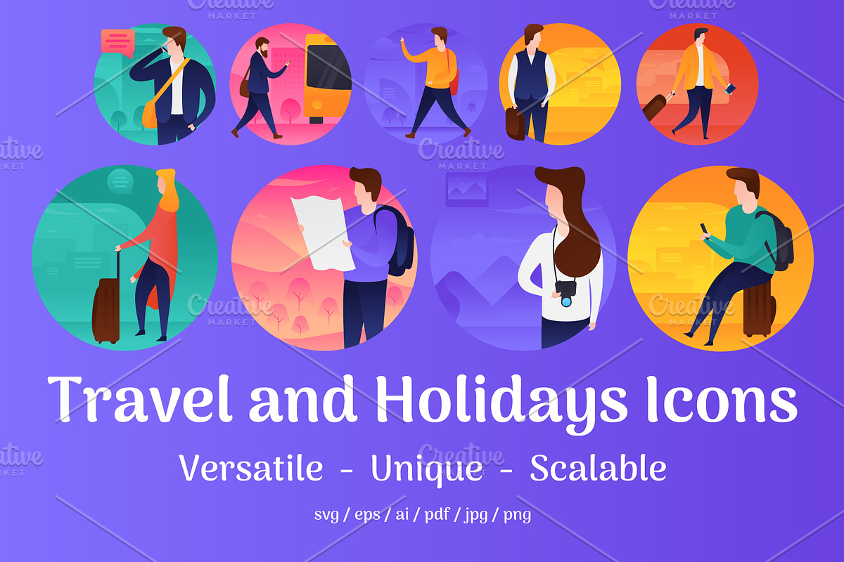 60 Travel and Holidays Vector Icons in Icons - product preview 8