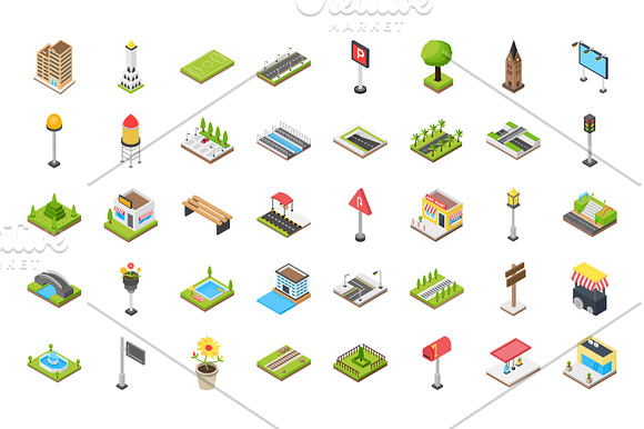 184 City Life Isometric Icons in Icons - product preview 1