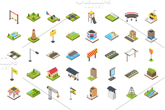 184 City Life Isometric Icons in Icons - product preview 2