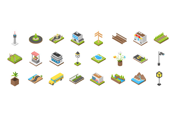 184 City Life Isometric Icons in Icons - product preview 4