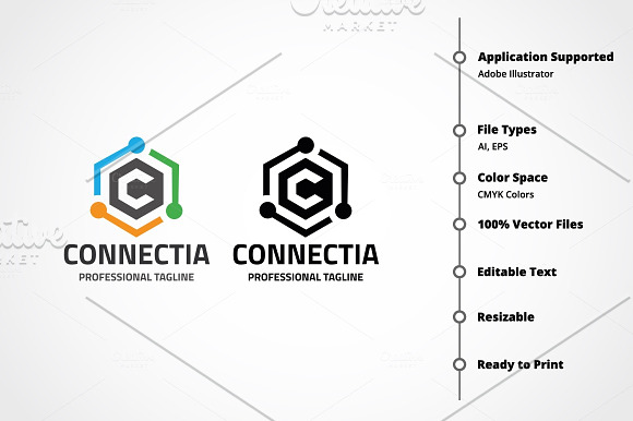 Letter C - Connectia Logo in Logo Templates - product preview 6