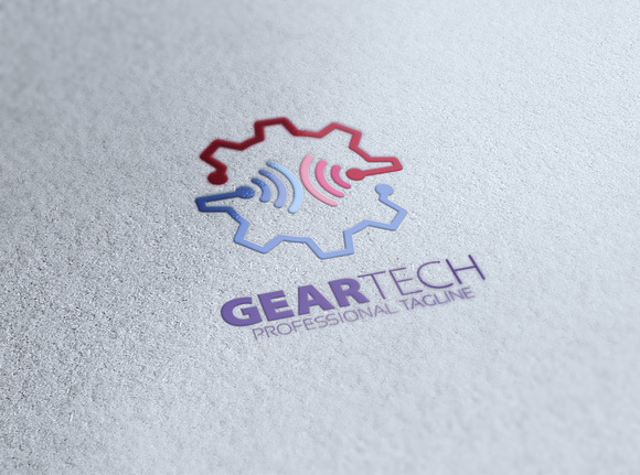 Gear Tech and Wifi Logo in Logo Templates - product preview 1
