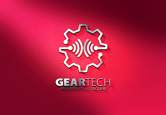 Gear Tech and Wifi Logo in Logo Templates - product preview 2
