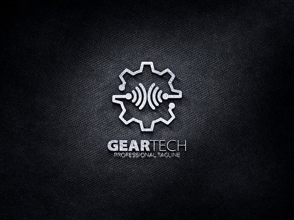 Gear Tech and Wifi Logo in Logo Templates - product preview 5