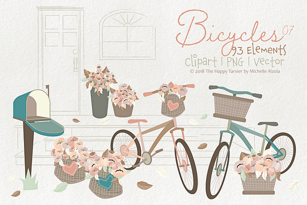 Bicycles 07 - Clipart, PNG & Vector 