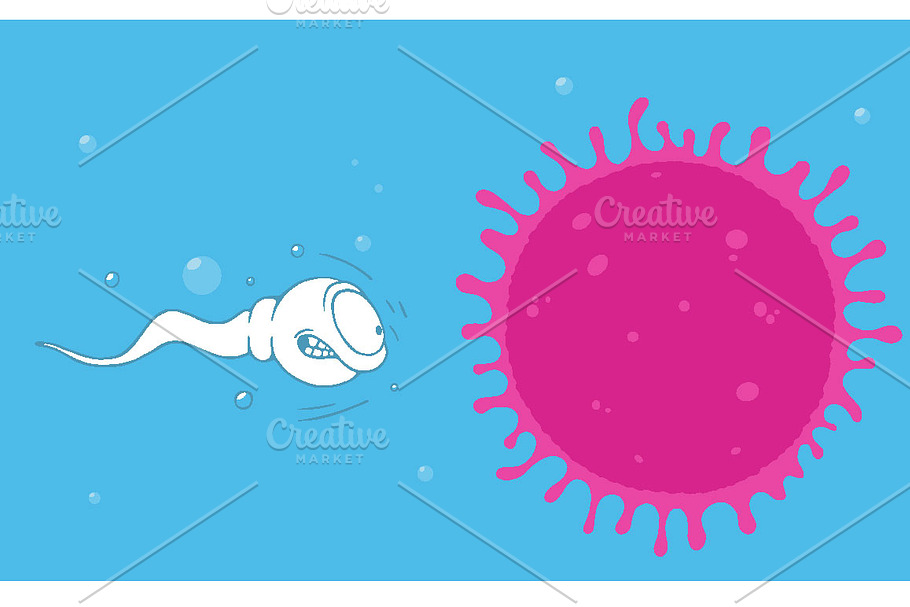 spermatozoon swims to the ovule in Graphics - product preview 8