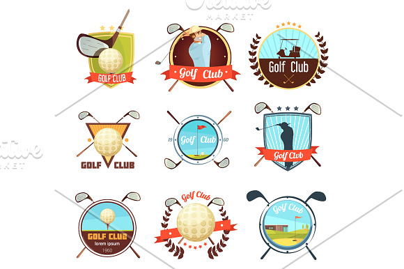 Golf Cartoon Set in Illustrations - product preview 3