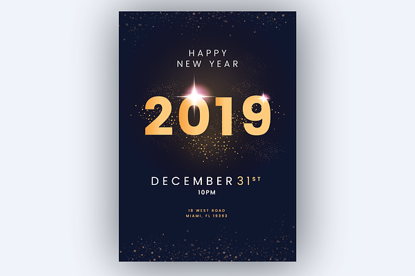 Happy new year flyer/poster! (Sale!)