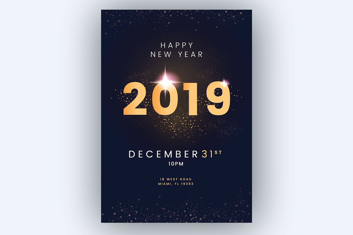 Happy new year flyer/poster! (Sale!) in Flyer Templates - product preview 8
