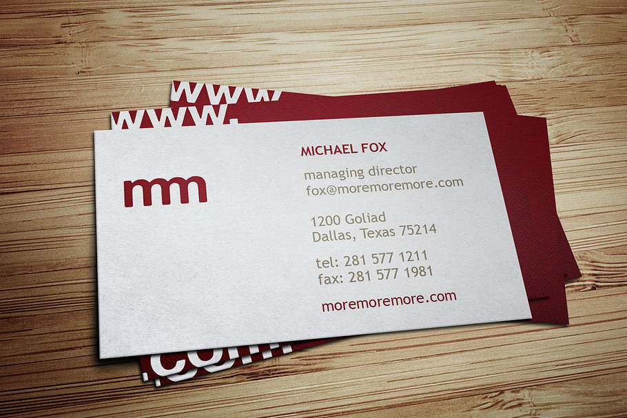 More More More Business Card in Business Card Templates - product preview 8