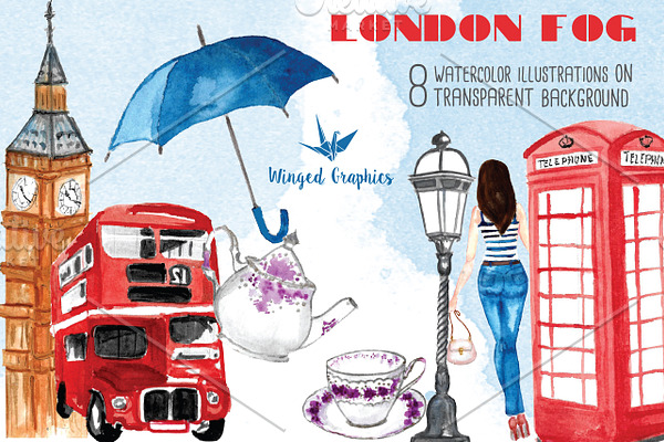 London fog: england illustrations