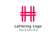 20 Logo Lettering H Template Bundle