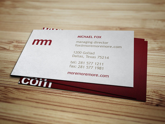 More More More Business Card in Business Card Templates - product preview 1