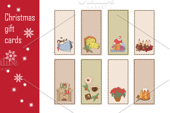 Christmas gift cards in Illustrations - product preview 1