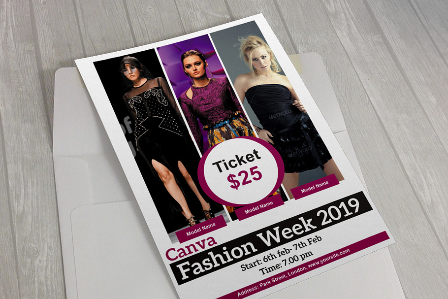 Fashion Show Invitation Card in Card Templates - product preview 8