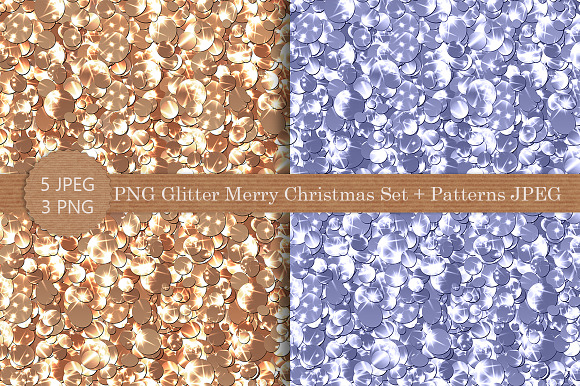 Glitter PNG files and JPEG patterns in Objects - product preview 1