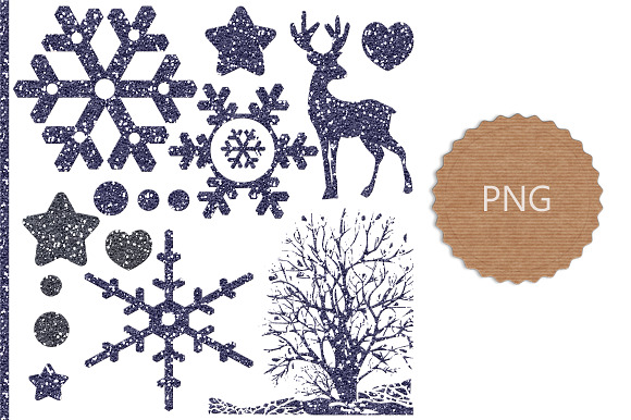 Glitter PNG files and JPEG patterns in Objects - product preview 4