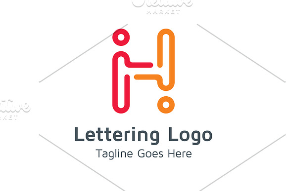 20 Logo Lettering H Template Bundle in Logo Templates - product preview 10