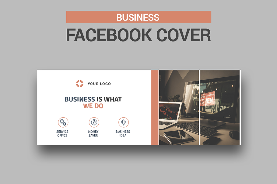Business Facebook Cover   in Facebook Templates - product preview 8