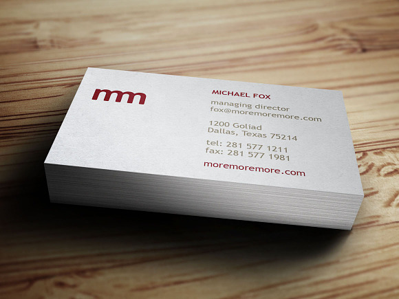 More More More Business Card in Business Card Templates - product preview 2