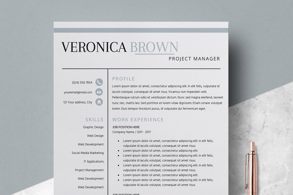 Resume | CV Template + Cover Letter in Letter Templates - product preview 8