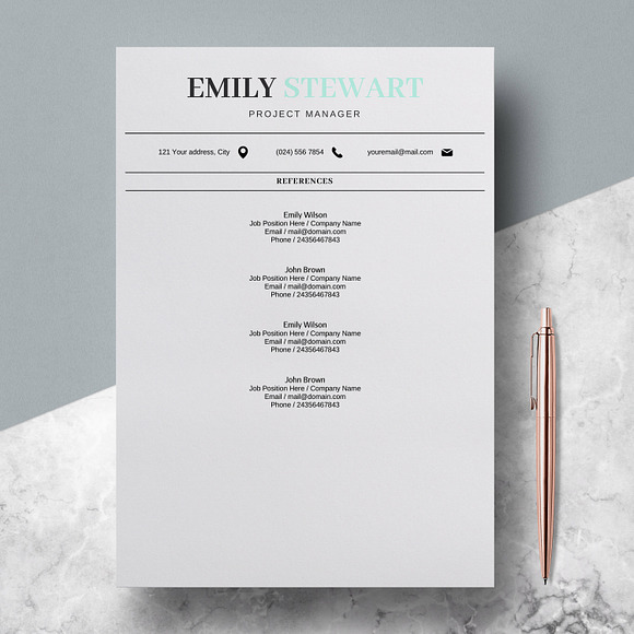 Resume Template | CV + Cover Letter in Letter Templates - product preview 2