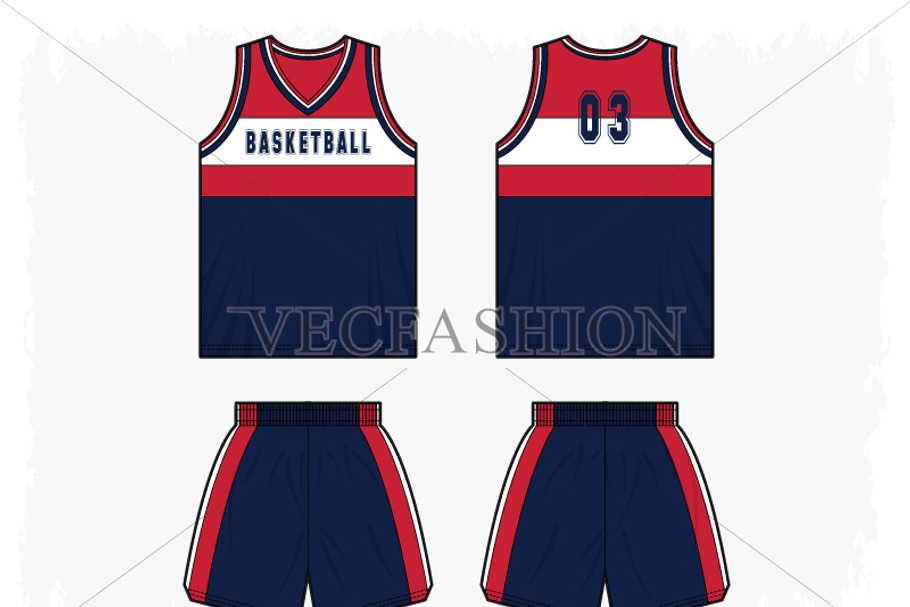 Men Basketball Sport Kit Template in Illustrations - product preview 8