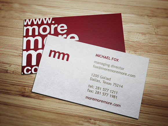 More More More Business Card in Business Card Templates - product preview 3