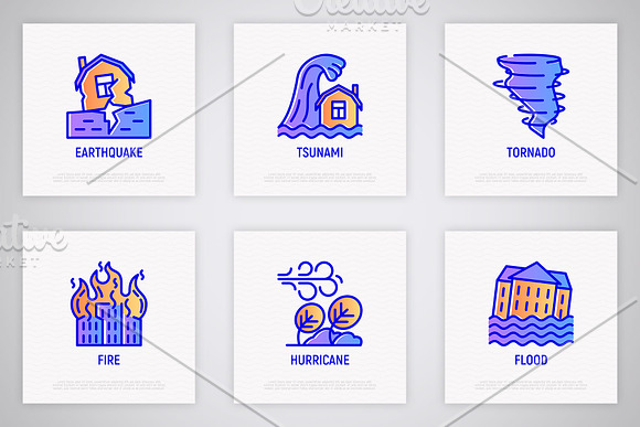 Disasters | 16 Thin Line Icons Set in Icons - product preview 4