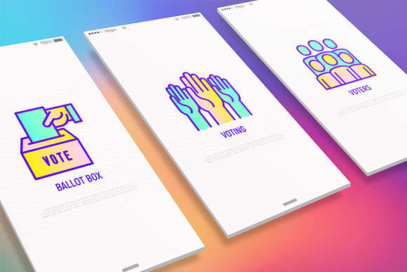 Elections And Voting | 16 Icons Set in Icons - product preview 1