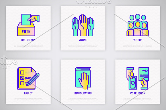 Elections And Voting | 16 Icons Set in Icons - product preview 4
