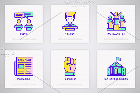 Elections And Voting | 16 Icons Set in Icons - product preview 5