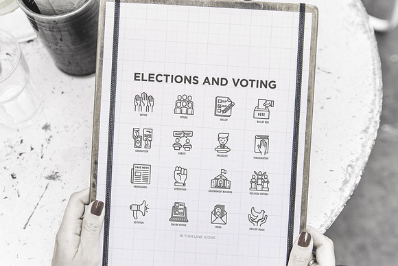 Elections And Voting | 16 Icons Set in Icons - product preview 9
