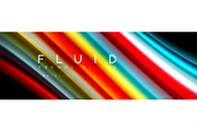Bright colorful liquid fluid lines