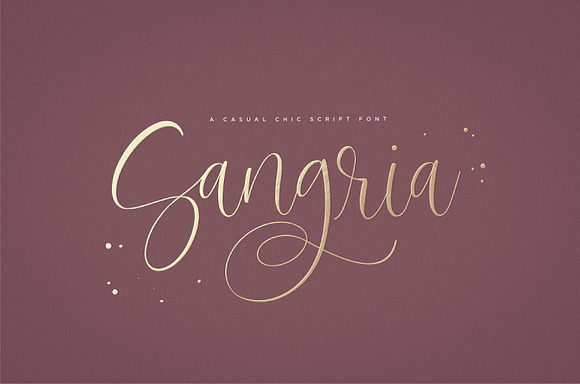 Sangria Script Font in Cursive Fonts - product preview 10