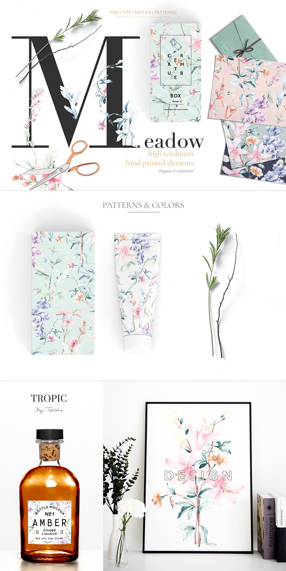 Meadow, Watercolor Prints & More! in Illustrations - product preview 9
