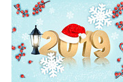 Happy New Year background. Vector