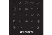 Arrows line editable line icons