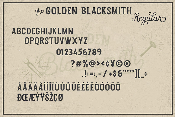 The Golden Blacksmith in Display Fonts - product preview 5