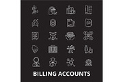 Billing accounts editable line icons