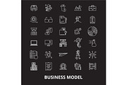 Business model editable line icons